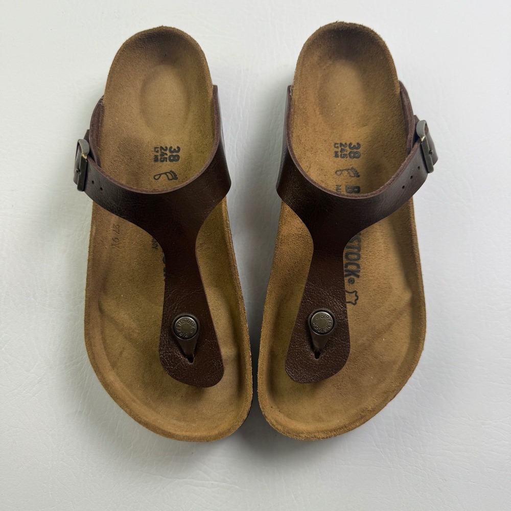 Birkenstock Gizeh Metallic Bronze Birko-Flor Thong Sandals Womens 38 L7 M5